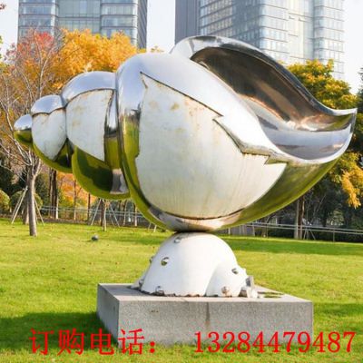 不锈钢镜面海螺雕塑