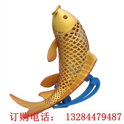 不锈钢鲤鱼跃龙门雕塑