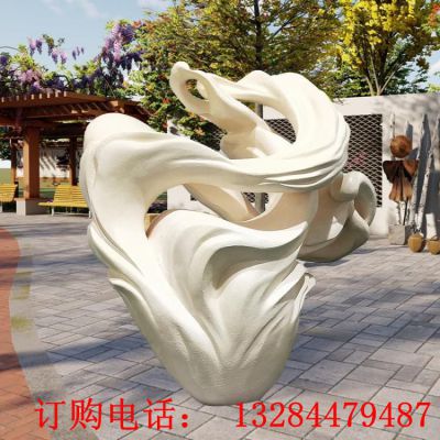 不锈钢飘带雕塑
