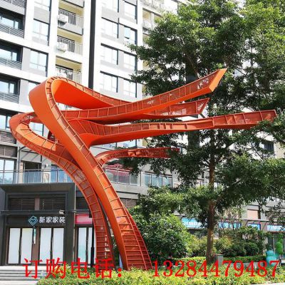 大型不锈钢飘带雕塑