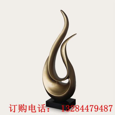 铸铜抽象飘带雕塑
