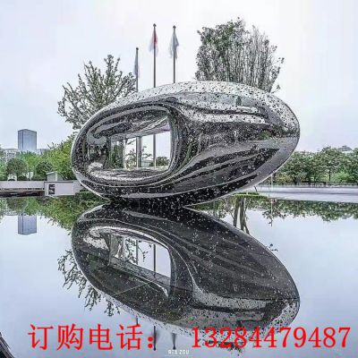 不锈钢椭圆雕塑