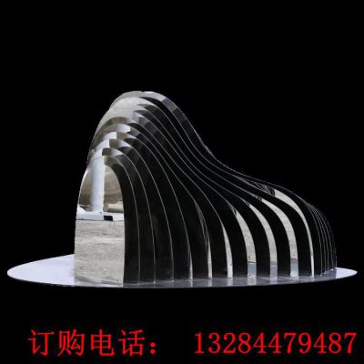 不锈钢假山切片雕塑