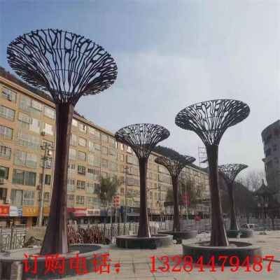 不锈钢异型树雕塑