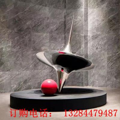 不锈钢镜面陀螺雕塑