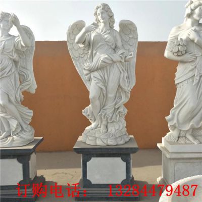 西方天使人物石雕雕塑