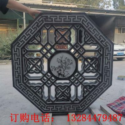 石雕梅花窗花雕塑