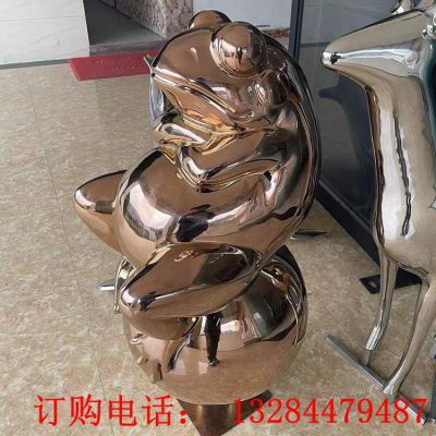 不锈钢卡通青蛙雕塑