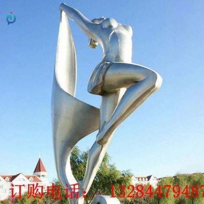 不锈钢抽象人物跳舞雕塑