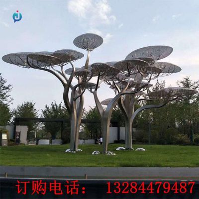 不锈钢蘑菇异型树雕塑