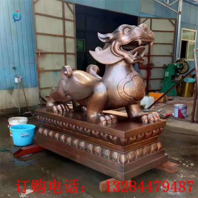铸铜貔貅雕塑
