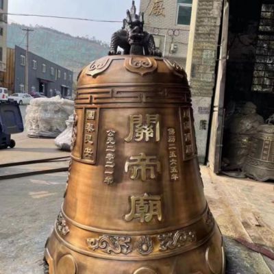 铸铜寺庙铜钟雕塑