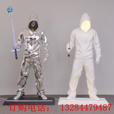 不锈钢抽象人物雕塑