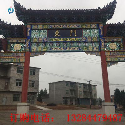石雕古牌楼雕塑