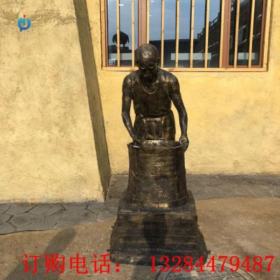 铸铜茶文化烘干雕塑
