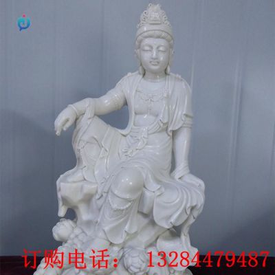 石雕汉白玉观音像雕塑