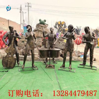 铸铜乐队雕塑