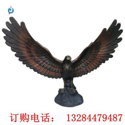 铸铜老鹰展翅雕塑