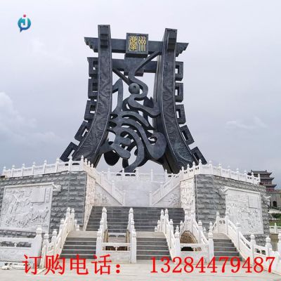 大型铸铜镂空鼎雕塑