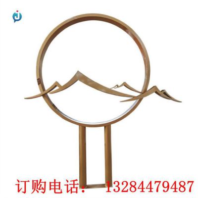 不锈钢圆环水景雕塑