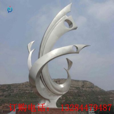 不锈钢抽象凤凰城市雕塑