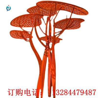 大型不锈钢异型树园林雕塑