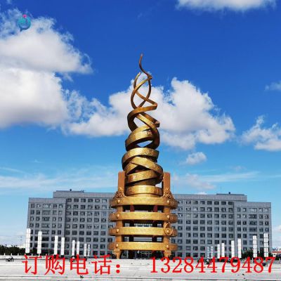 大型不锈钢龙卷风城市雕塑