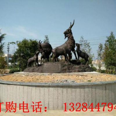 铸铜山羊动物雕塑