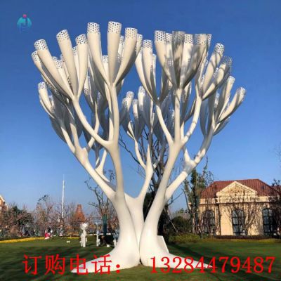 大型不锈钢异型树广场雕塑
