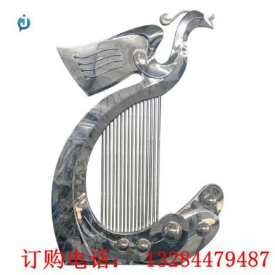 不锈钢抽象凤凰城市雕塑