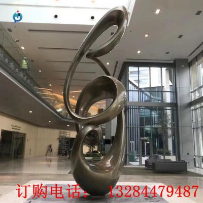 不锈钢飘带售楼部雕塑