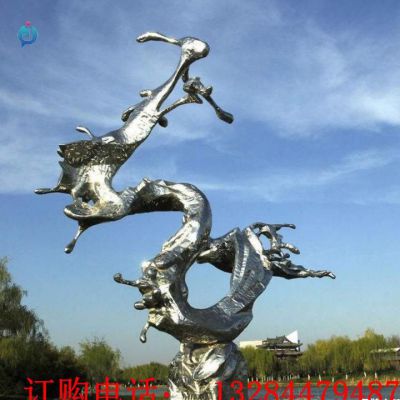 不锈钢浪花水景雕塑