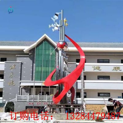 不锈钢未来之星校园雕塑