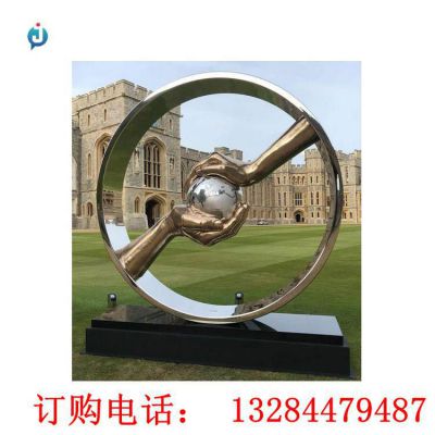 不锈钢合作企业雕塑