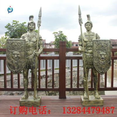 铸铜欧式士兵人物雕塑