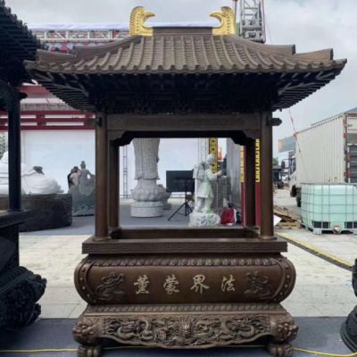 石雕香炉寺庙雕塑
