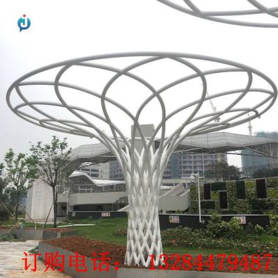 不锈钢镂空抽象树广场雕塑