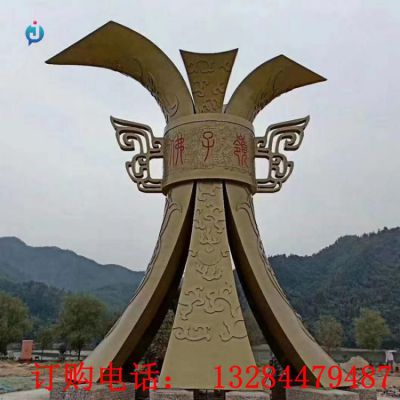 大型不锈钢酒樽城市雕塑