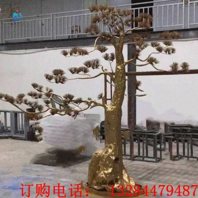 不锈钢树公园雕塑