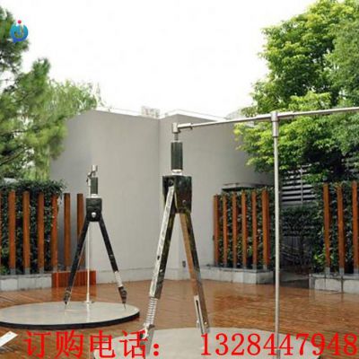 不锈钢镜面圆规校园雕塑
