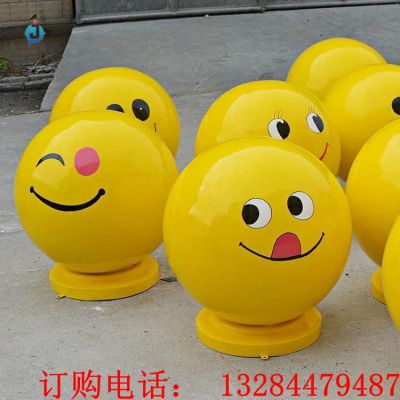 石雕彩绘石墩雕塑