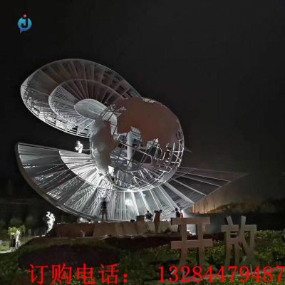 大型不锈钢希望之眼城市雕塑
