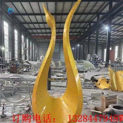 不锈钢抽象天鹅雕塑