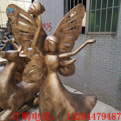 铸铜蝴蝶仙子雕塑