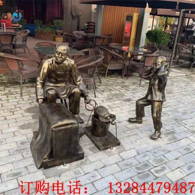 铸铜民俗文化爆米花雕塑