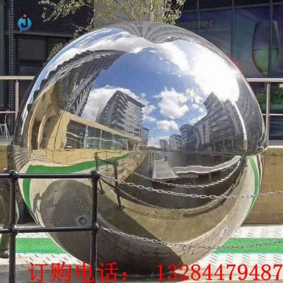 不锈钢镜面苹果雕塑