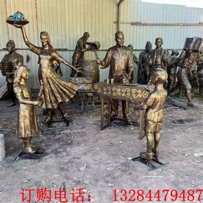 铸铜烧烤主题雕塑