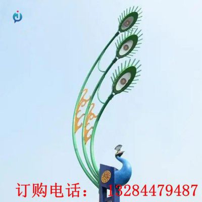 不锈钢彩绘孔雀雕塑