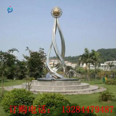 大型不锈钢圆球镂空雕塑