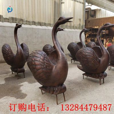 铸铜天鹅雕塑